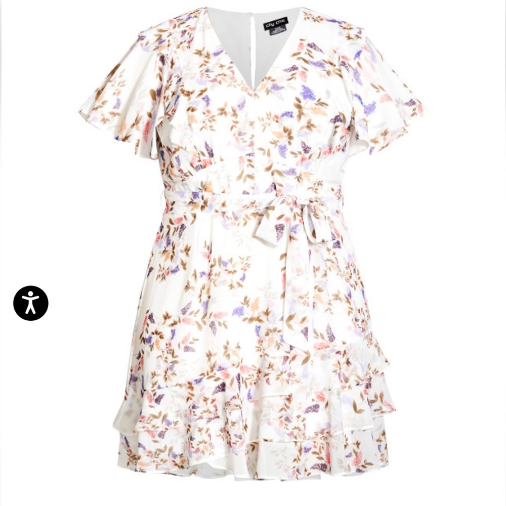 NWT City Chic Abigail Dress Ivory Size 22 - Picture 2 of 15